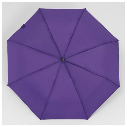 Мини-зонт автомат, 3 сложения, купол 98 см, 8 спиц, чехол в комплекте, фиолетовый