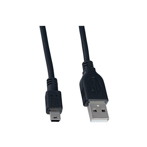 Кабель Perfeo USB - mini USB U4301, 1 м, 1 шт., черный кабель telecom usb miniusb tc6911bk 1 8 м черный