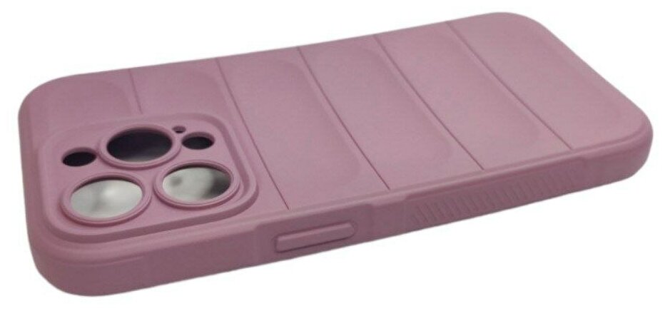 Чехол для iPhone 14 Pro айфон 14 Про противоударный с высоким бортом фиолетовый