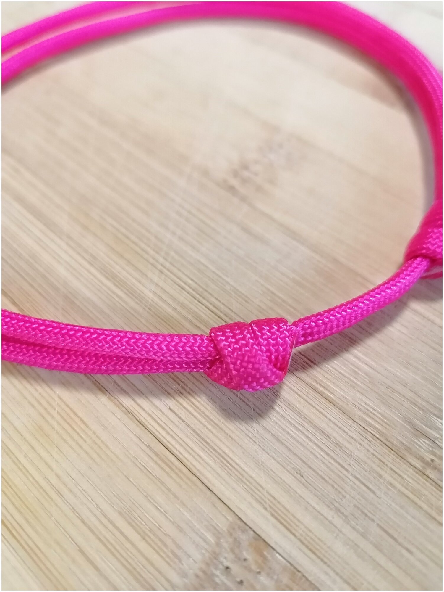 Шнурок для адресника, розовый, размер L - 40-60 см - фотография № 3