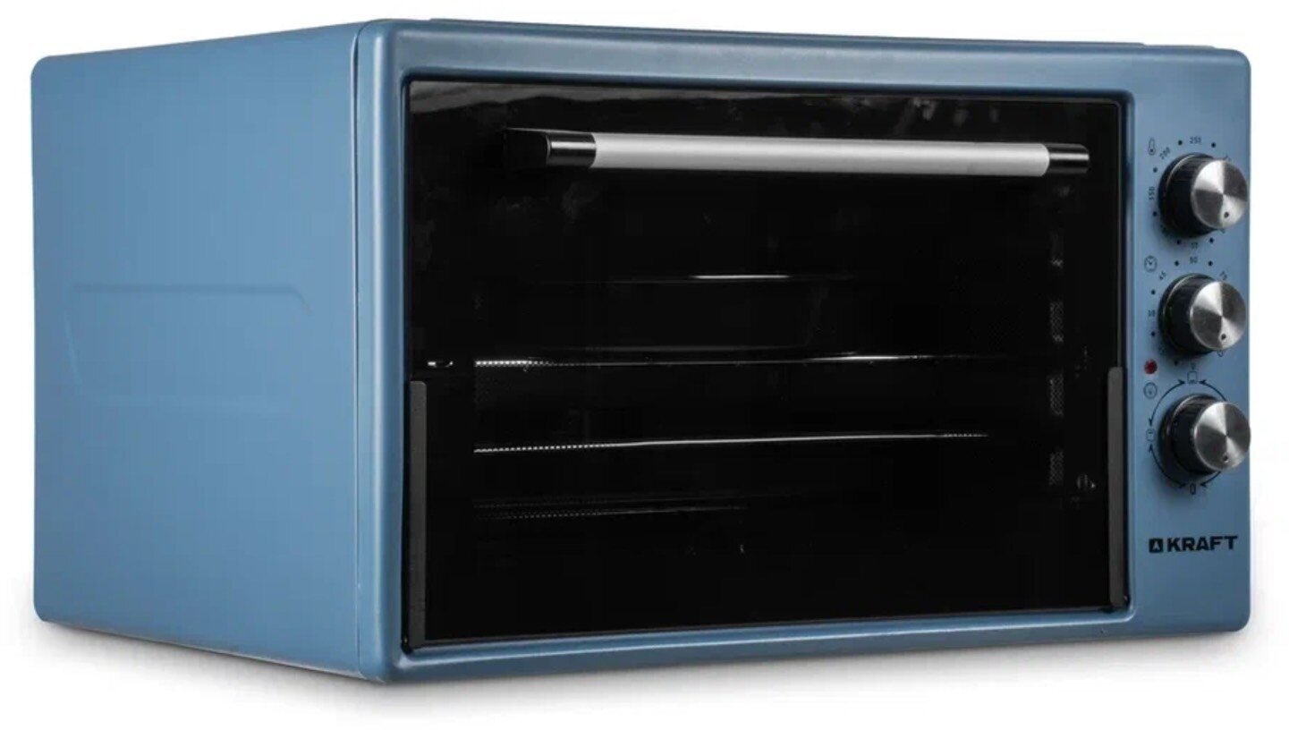 Электрическая духовка Kraft KF-MO 3800 BU (синий) - фотография № 4