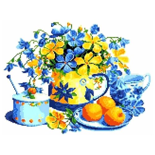 Рисунок на ткани Каролинка Натюрморт с персиками, 22x29 см