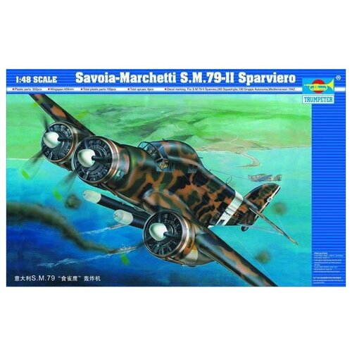 Сборная модель Trumpeter Savoia-Marchetti S.M.79-II Sparviero (02817) 1:48