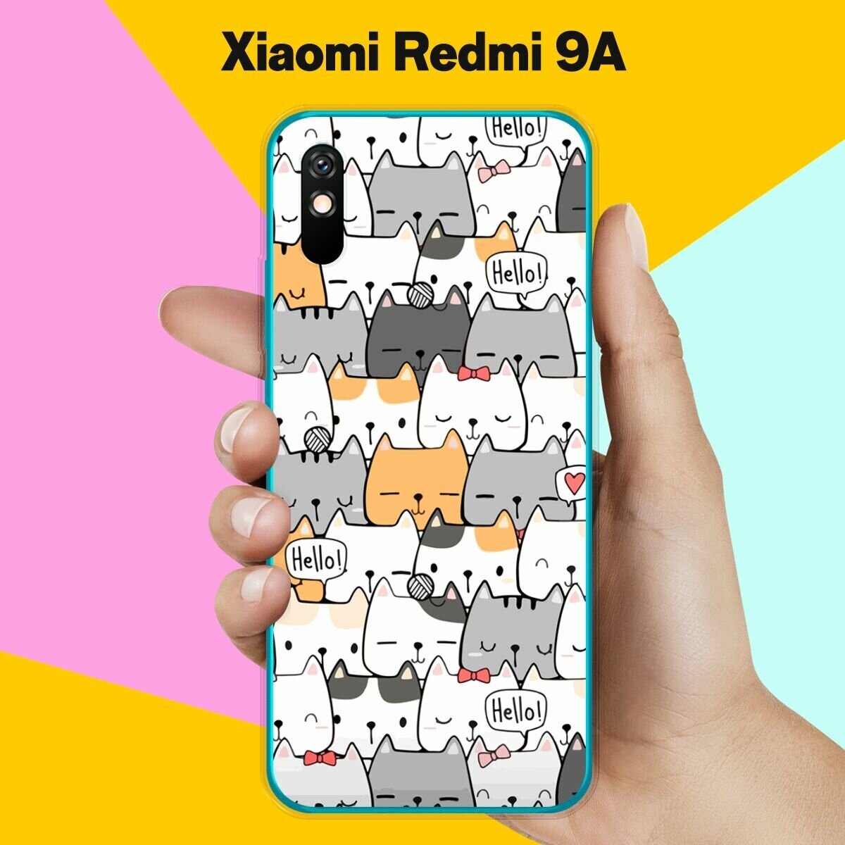 Силиконовый чехол на Xiaomi Redmi 9A Коты 50 / для Сяоми Редми 9А