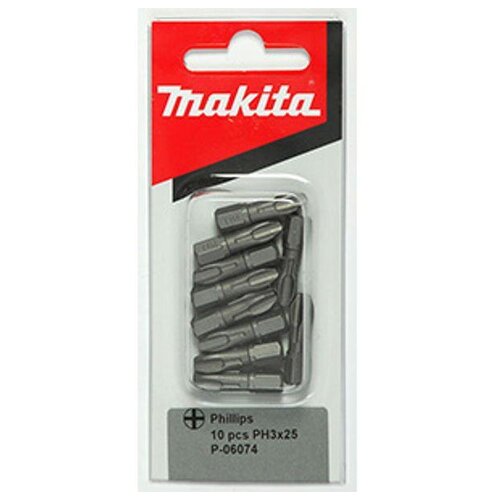 Набор бит Makita P-06074, 10 предм., серый металлик