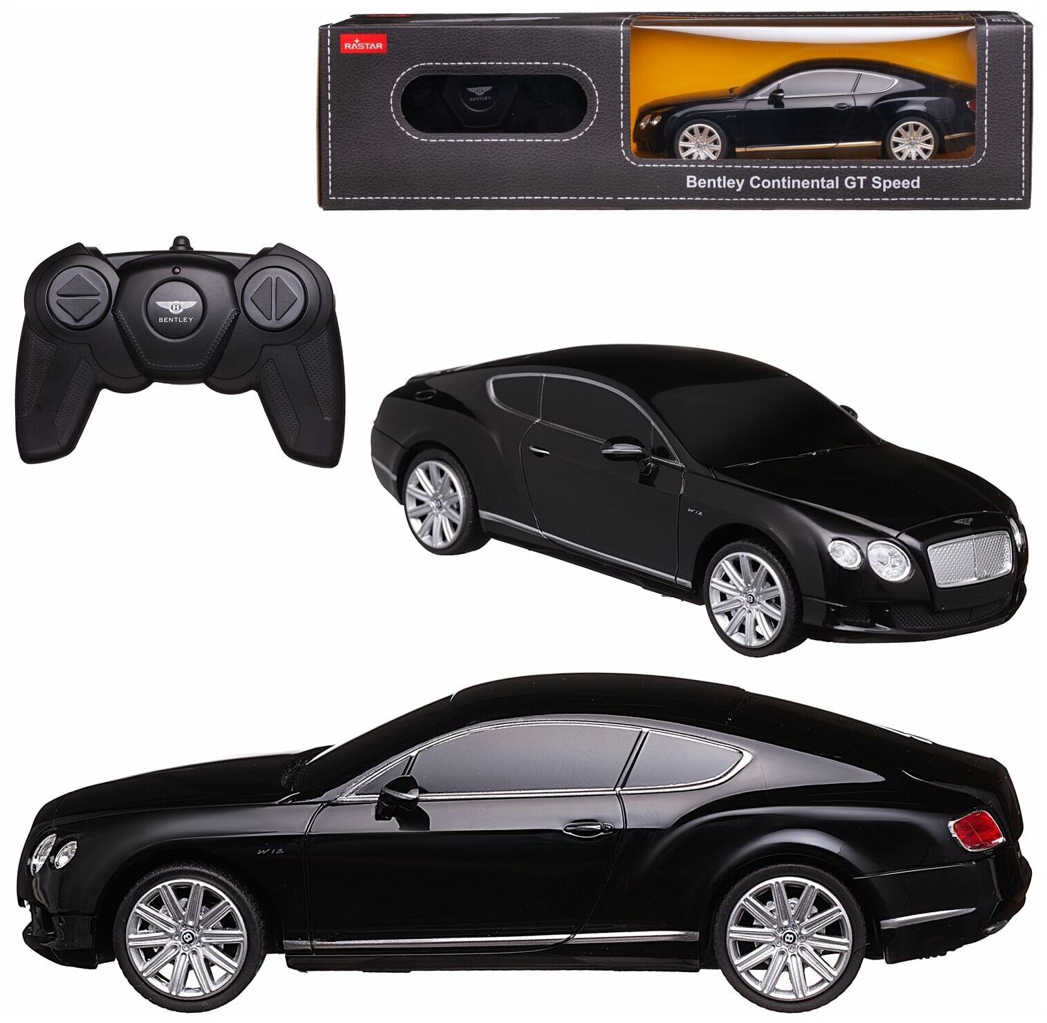 Машина р/у 1:24 Bentley Continental GT speed цвет чёрный 27MHZ