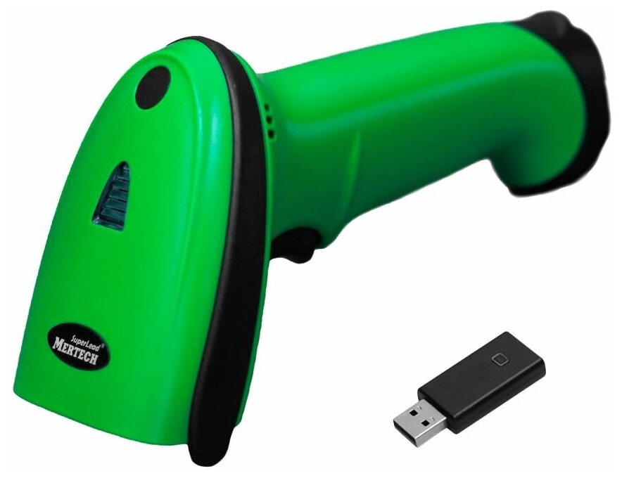 Беспроводной 2D сканер штрих-кода Mertech (Mercury) CL-2200 BLE Dongle P2D USB green