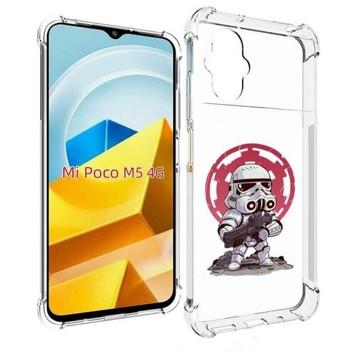 Чехол MyPads солдат-из-старварс для Xiaomi Poco M5 задняя-панель-накладка-бампер