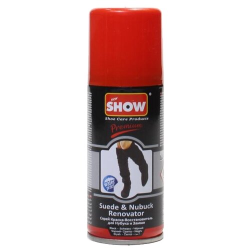 Спрей краска-восстановитель для обуви SHOW Для Нубука и Замши Черная 100 мл