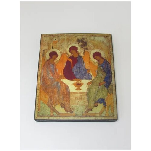 бог посылает своего сына Икона Троица, (Рублев) 15 век, размер 30x40