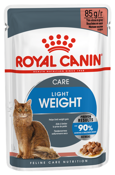 Влажный корм для кошек Royal Canin Light Weight, профилактика избыточного веса 85 г (кусочки в соусе)