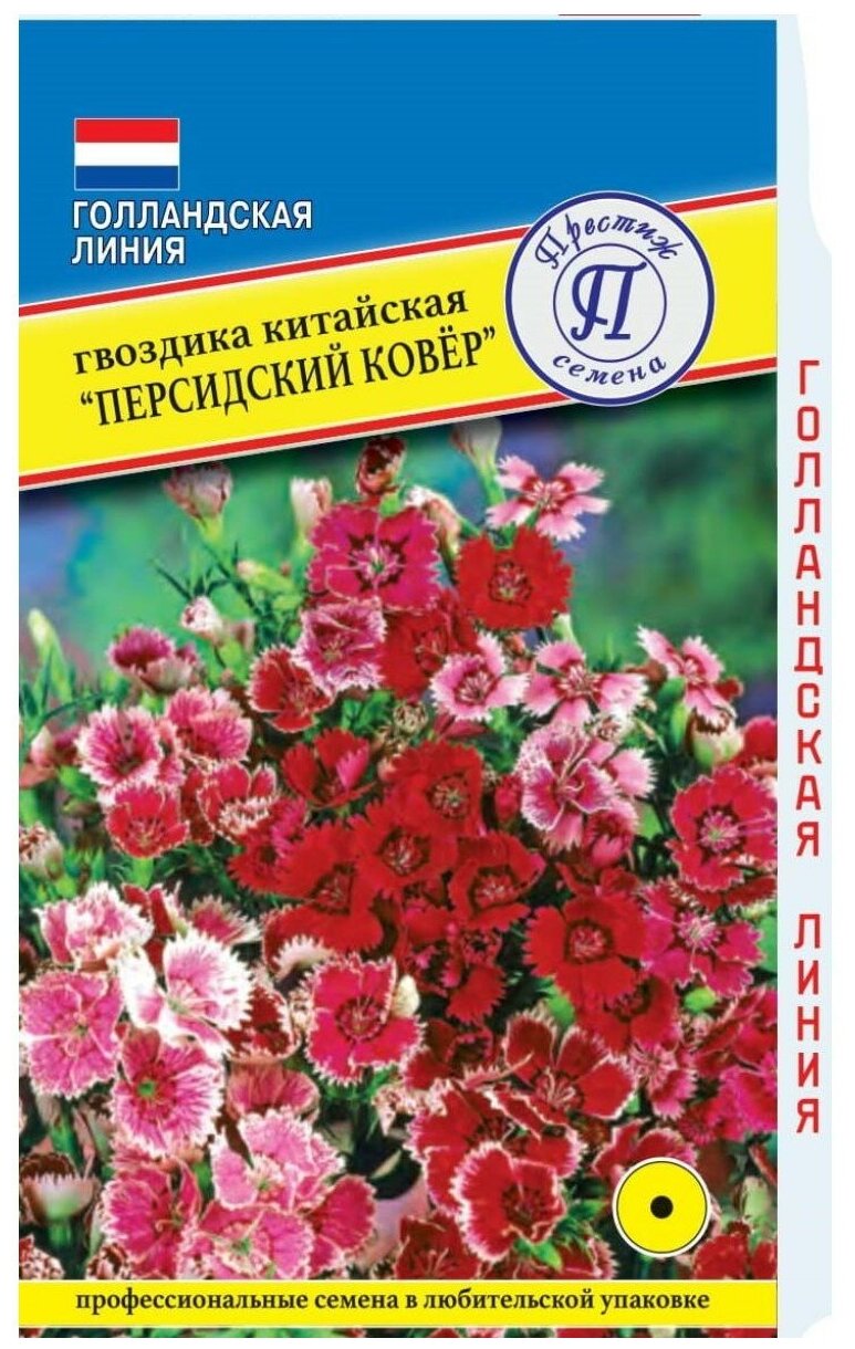 фото Семена/Престиж Семена/ Семена цветов Гвоздика китайская персидский ковер