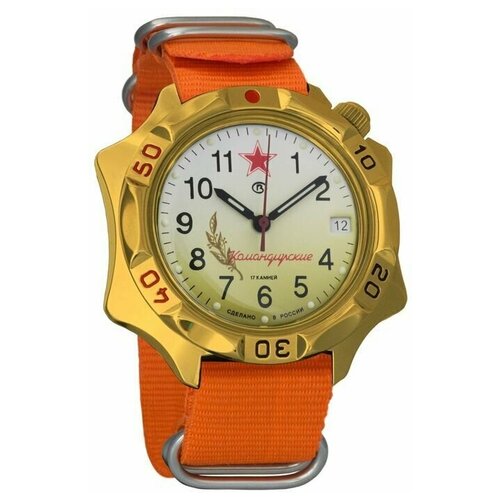 Наручные часы Восток Командирские, оранжевый наручные часы восток командирские механические командирские 539707 orange оранжевый
