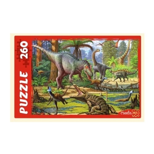 Пазл Рыжий кот Мир динозавров (П260-1638), 260 дет. пазл рыжий кот 3в1 мир динозавров 49 элементов