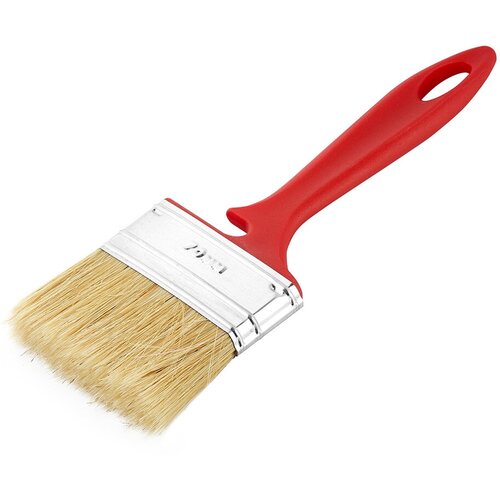 Кисть плоская натуральная щетина Wenzo Pro 70х12 мм для эмалей и лаков на алкидной основе