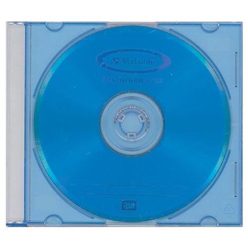 фото Диск dvd+rw (плюс) verbatim, 4,7 gb, 4x, color slim case