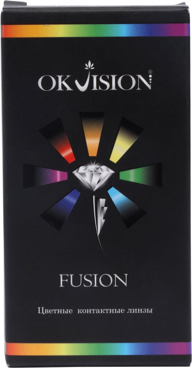 Контактные линзы OKVision Fusion, квартальные, BRILLIANT BLUE, -3,00 / 14 / 8,6 / 2 шт.