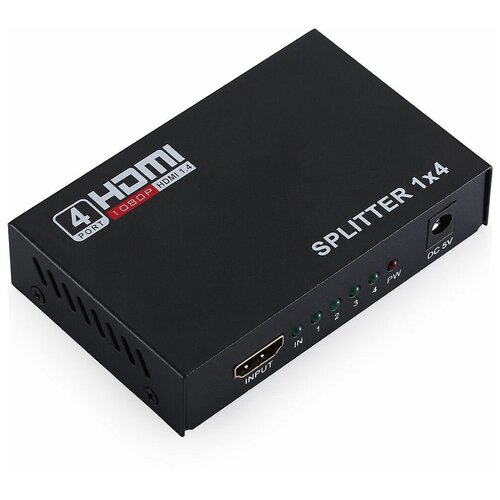 HDMI-разветвитель 1x4 с адаптером питания 4k hdmi splitter adapter 1 to 2 way hdmi female to hdmi female adapter 1 in 2 out hdmi splitter for xbox ps4 dvd hdtv pc laptop