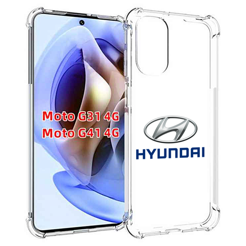 Чехол MyPads hyundai-4 мужской для Motorola Moto G31 4G / G41 4G задняя-панель-накладка-бампер