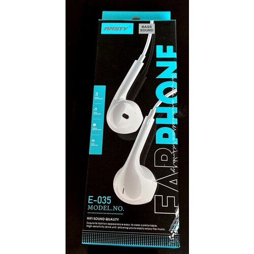 Универсальные наушники проводныеE-03520000 Гцвысокое качество звукамикрофонбелый 48500₽