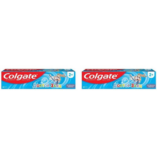 Colgate Зубная паста детская Доктор Заяц жвачка 50мл 2 уп colgate доктор заяц зубная паста 2 со вкусом жвачки 50мл