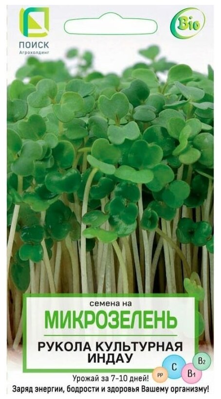 Семена Микрозелень Индау (рукола) культурная 5 г цветная упаковка Поиск
