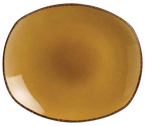 Тарелка мелкая овальная «Террамеса мастед», коричневый, фарфор, 11210579, Steelite