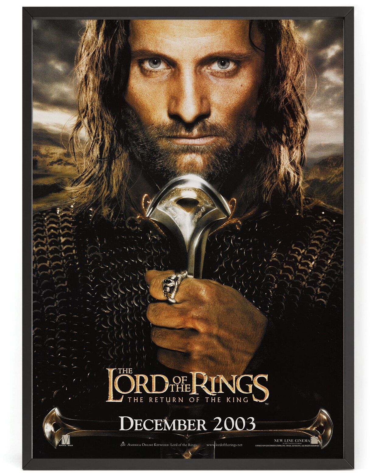 Плакат на стену Властелин колец - Возвращение короля - Арагорн 70 x 50 см в тубусе