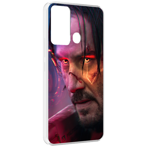 Чехол MyPads cyberpunk 2077 Джонни Сильверхенд для Infinix Hot 12i задняя-панель-накладка-бампер джонни сильверхенд фигурка cyberpunk 2077 johnny silverhand