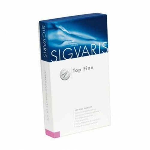 Чулки Sigvaris Top Fine select TFS2-CH до паха на резинке 2-го класса компрессии, унисекс (Закрытый, Длинные, Маленький плюс (М+), Карамель, 87921 (34047))