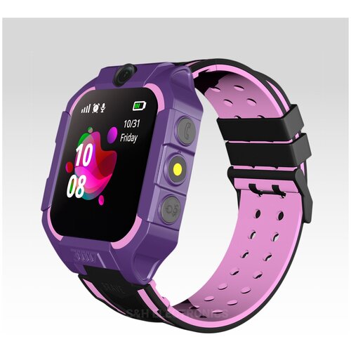 Детские умные смарт часы телефон c сим картой и отслеживание местоположения и кнопкой SOS фиолетовые 99000₽