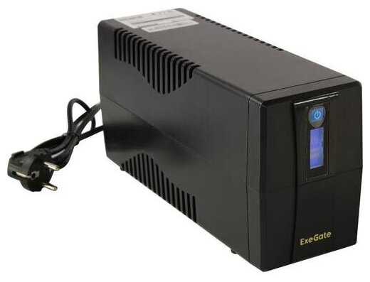 Источник бесперебойного питания Exegate EX292790RUS 1000VA/550W, LCD, AVR, 4*C13, RJ45/11,USB, Black - фото №4