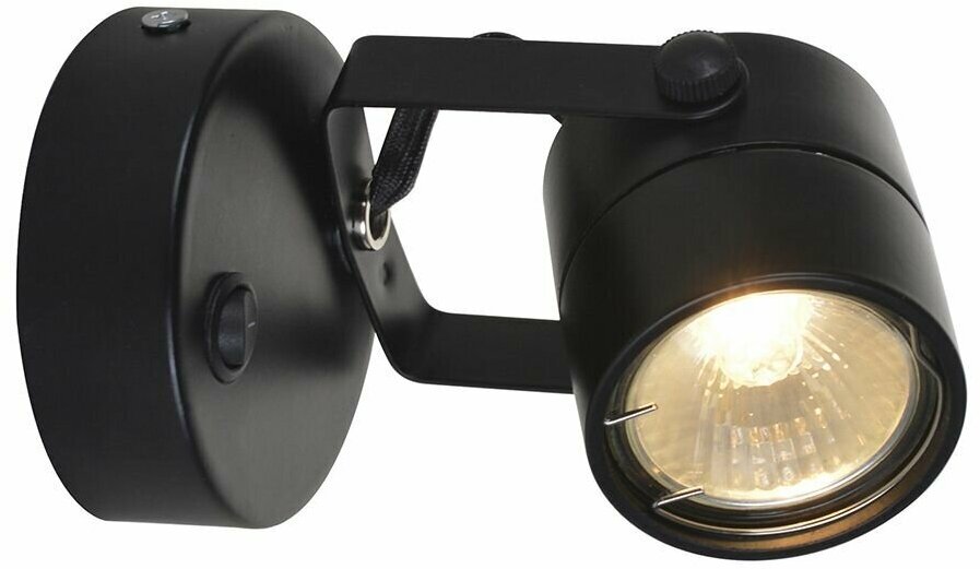 Спот поворотный Arte Lamp Mizar 1 лампа 2 м цвет черный