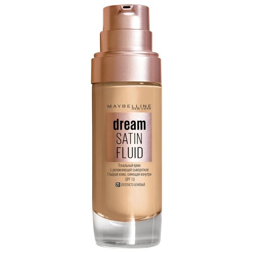фото Maybelline Тональный флюид Dream Satin Fluid, 30 мл, оттенок: 21 Золотисто-бежевый