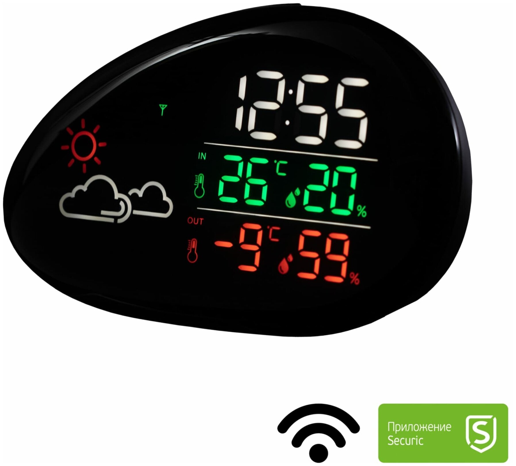 Метеостанция HALSA Wi-Fi с цветным дисплеем Артикул HLS-E-102