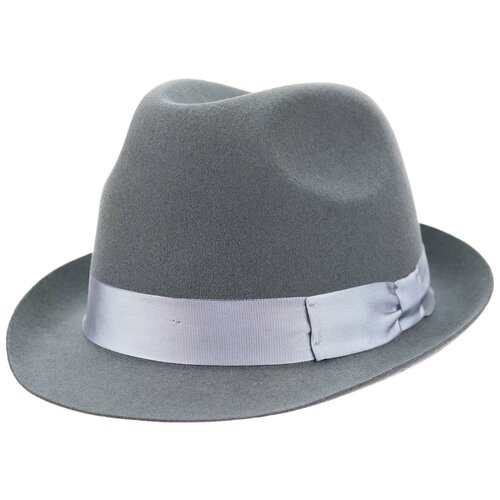 фото Шляпа федора hathat демисезонная, шерсть, утепленная, размер 57, серый