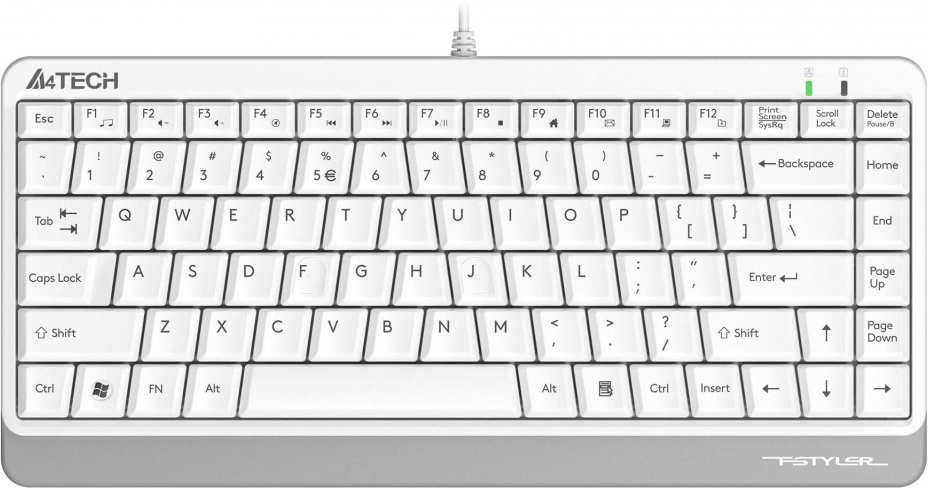 Клавиатура A4Tech Fstyler FKS11 белый/серый USB FKS11 WHITE
