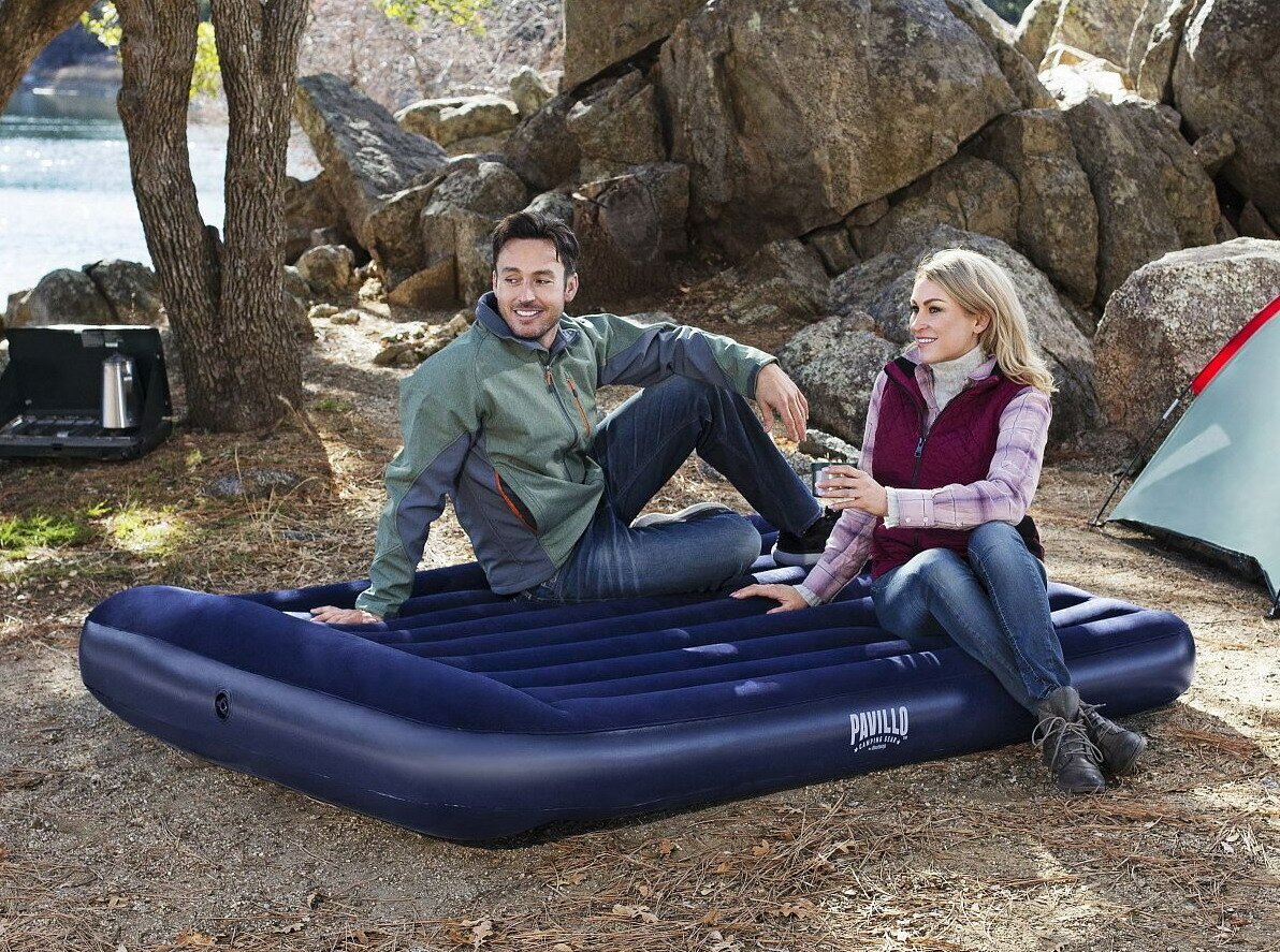 Матрас надувной флок Tritech Airbed, Bestway 203x152x30см, с подголовником 67682 (28273203) - фото №4