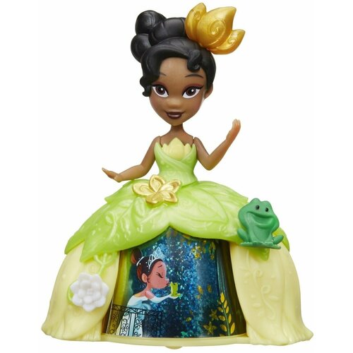 Мини-кукла Princess Hasbro в платье с волшебной юбкой Тиана
