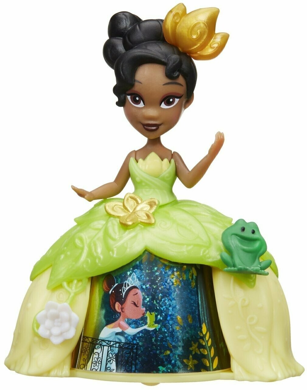 Мини-кукла Princess Hasbro в платье с волшебной юбкой Тиана