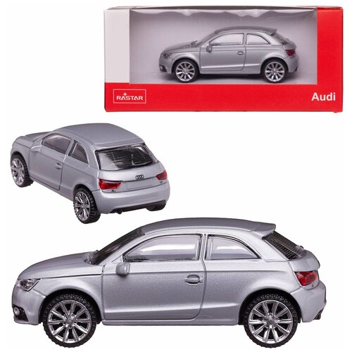 Машинка Rastar Audi A1 1:43 сереб. машина металлическая 1 24 scale audi r8 цвет серебрянный двери и капот открываются 56100s