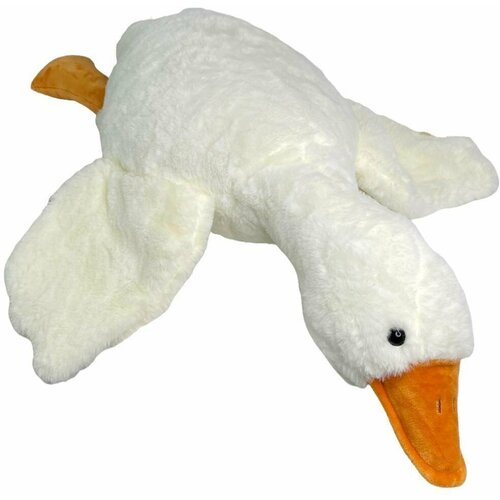 фото Мягкая игрушка большой белый гусь ,белая утка, 85см acfox