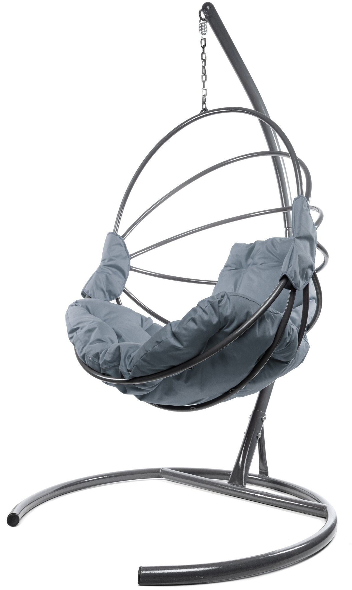 Подвесное кресло M-Group веер, разборный серый, серая подушка - фотография № 12