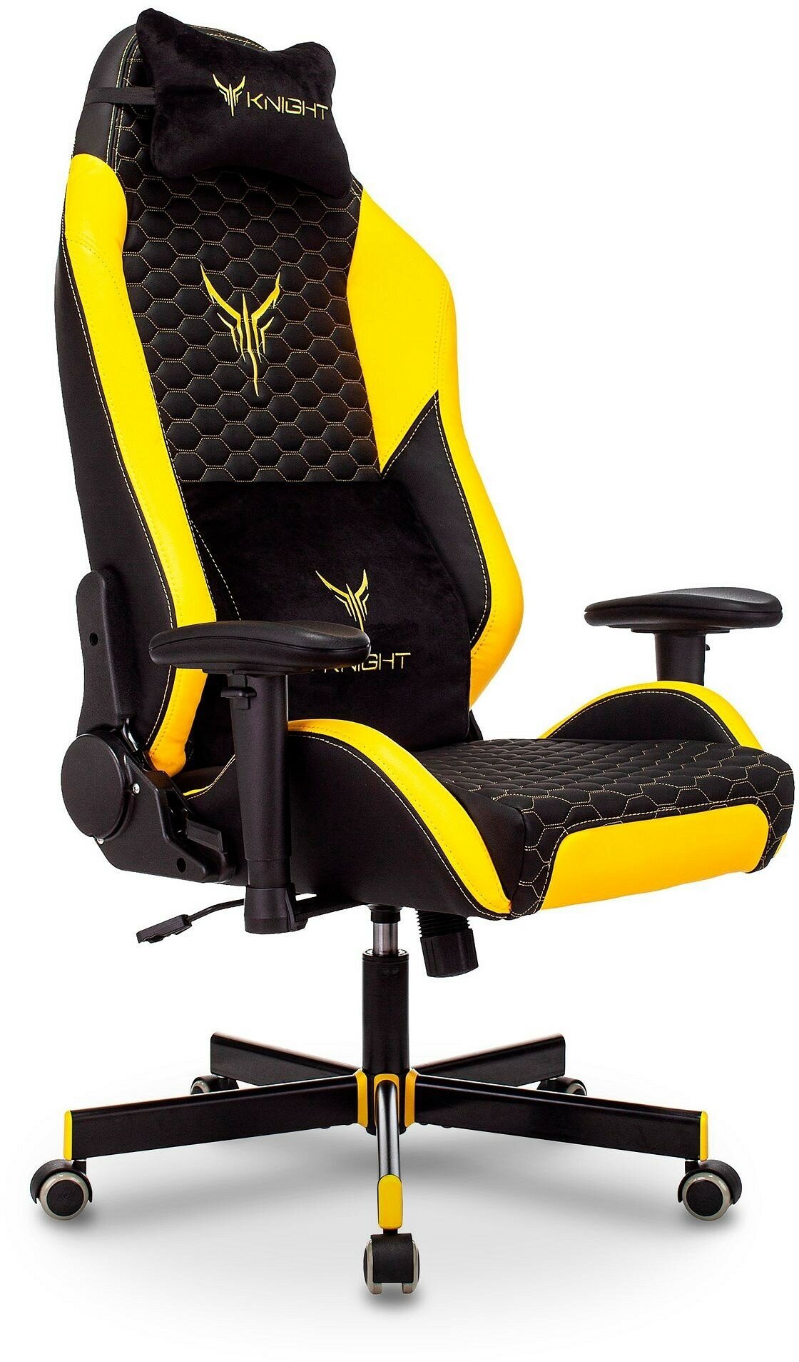 Кресло игровое Knight Neon, обивка: эко.кожа, цвет: черный/красный - фото №2