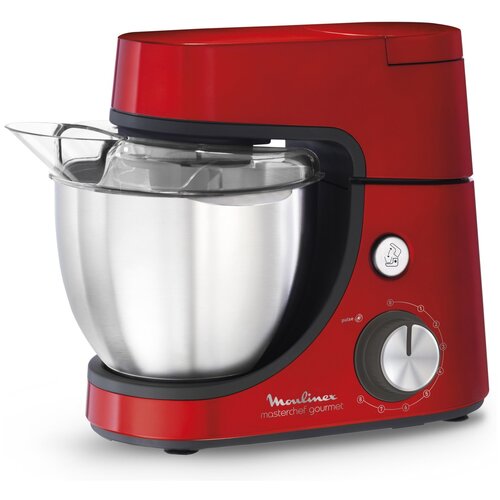 Кухонный комбайн Moulinex QA530G10 Masterchef Gourmet, 1100 Вт, красный/черный