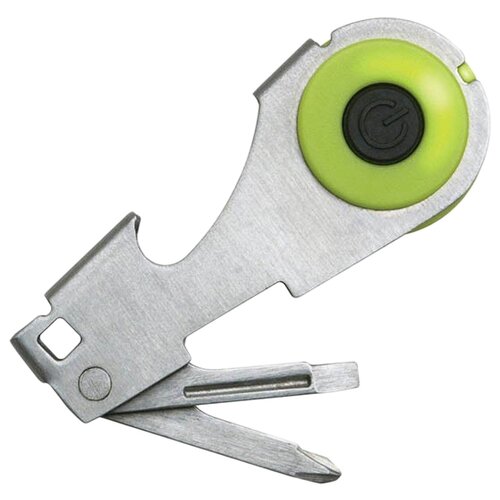 Мультитул брелок SWISS+TECH Key Light Driver with Bottle Opener серебристый/зеленый