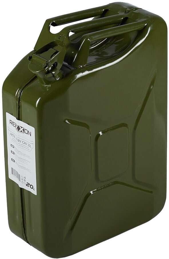 Канистра для технических жидкостей Rexxon 20 л металлическая оливковая