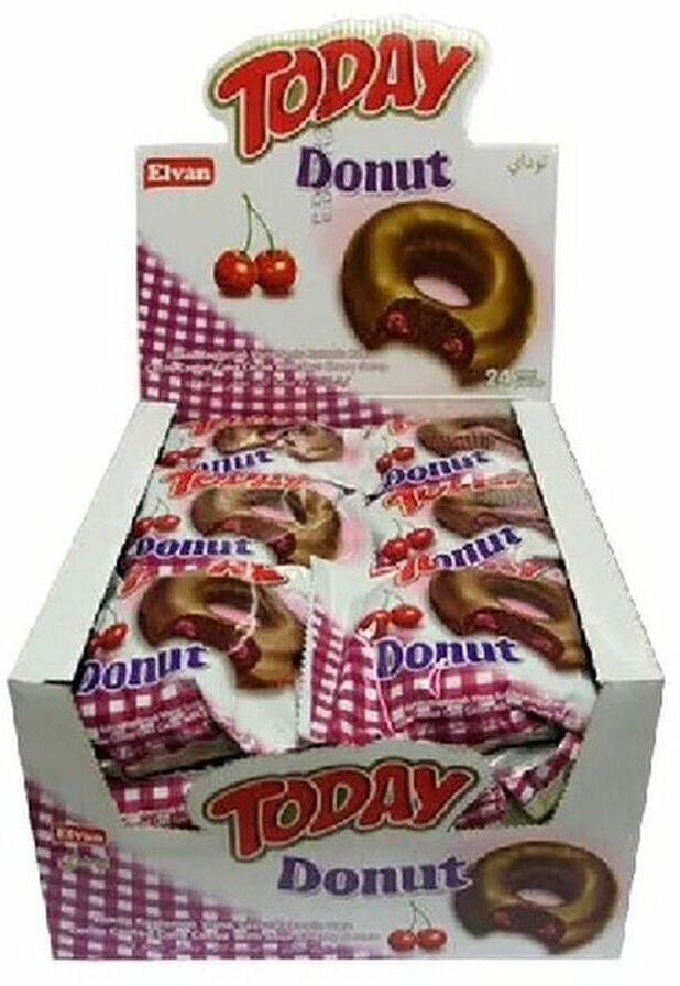 Кекс Today Donut вкус вишня 50 грамм Упаковка 24 шт