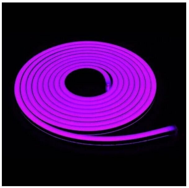 Гибкая неоновая лента с блоком фиолетовая - фотография № 7
