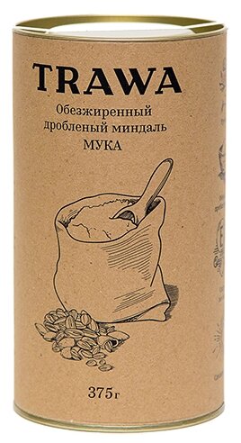 Мука Trawa из обезжиренного дробленого миндаля, 0.38 кг